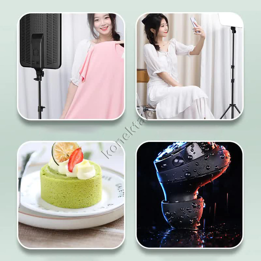 Trekembesh (Tripod) Me Drite LED Drejtkendore