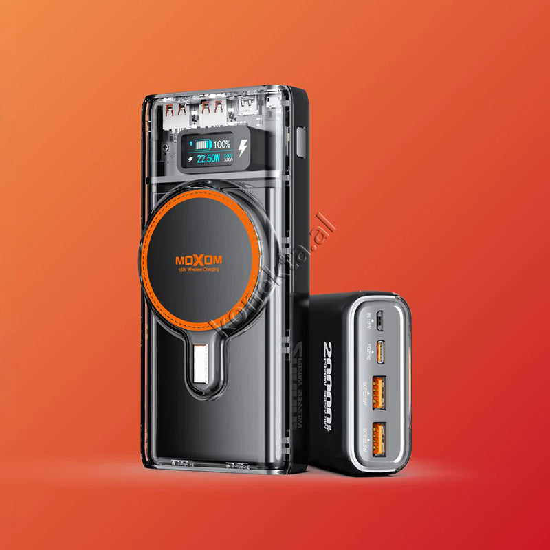 Bateri E Jashtme 20000mah Me Karikim Wireless + Ekran Digital Led