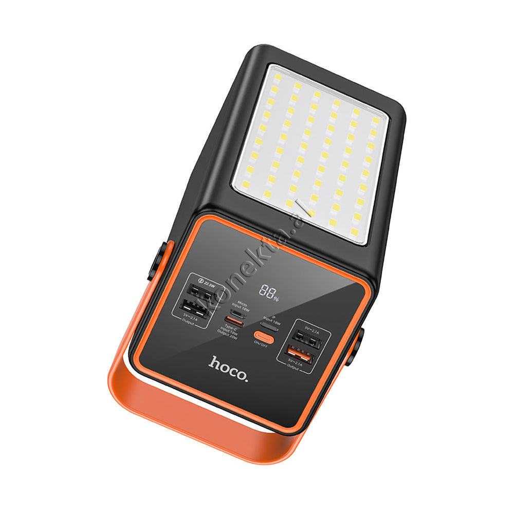 Bateri E Jashtme Hoco 90000mah Me Drite të Fuqishme LED, Shumë Porta Dhe Karikim Te Shpejte 22.5W