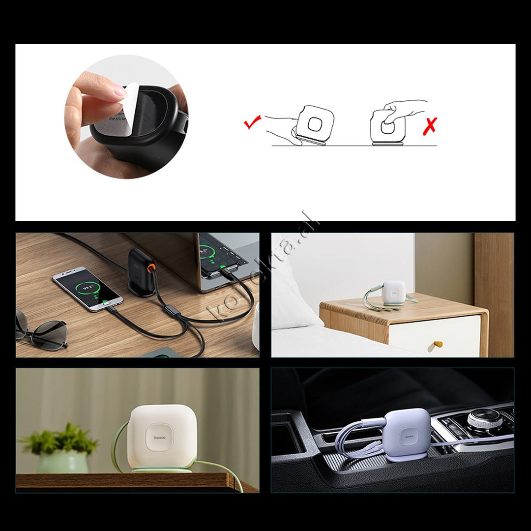 Kabell Karikimi 3 Ne 1 Type-C / Lightning / Micro Baseus 100W