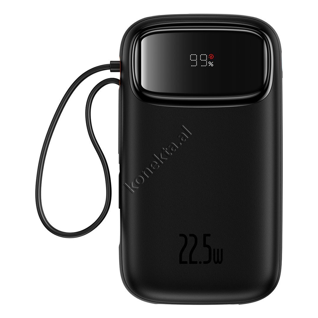 Bateri E Jashtme 20000mah Me 2 Porta Karikimi Dhe Kabllo Lightning & Type-C Te Integruar
