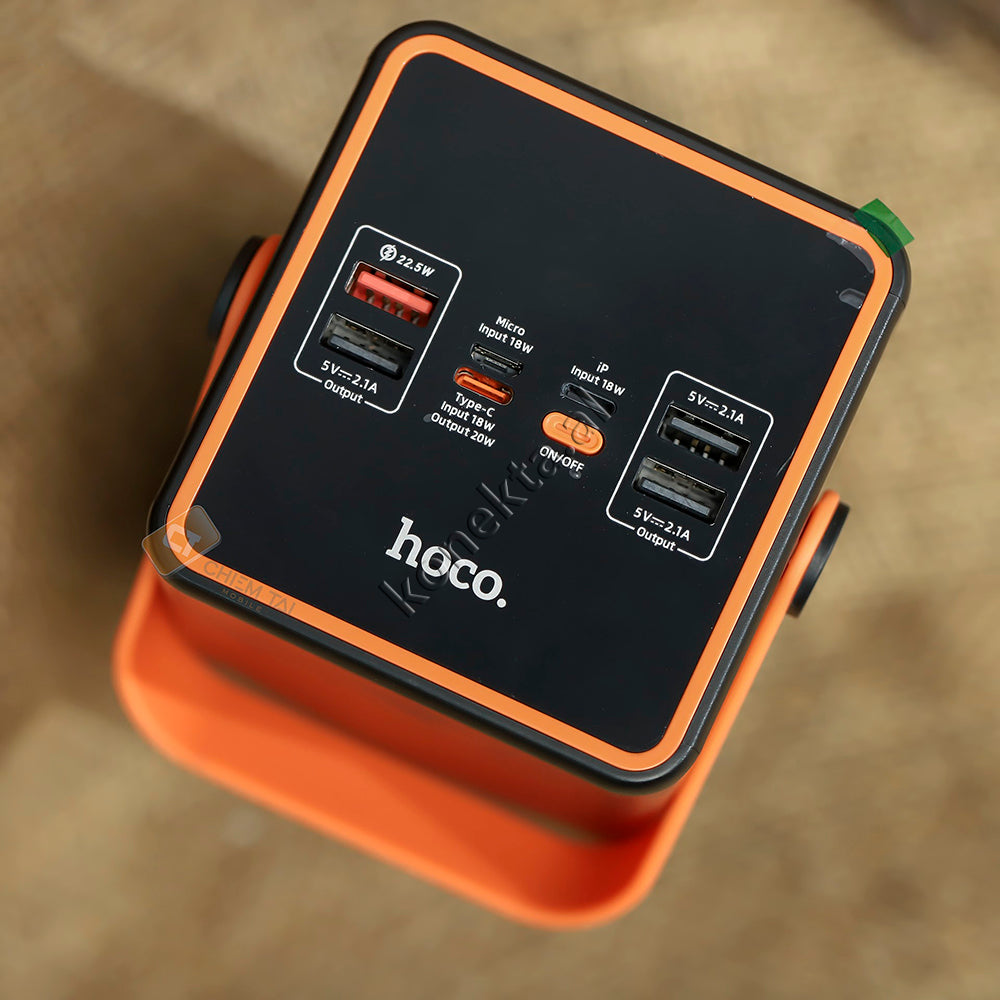 Bateri E Jashtme Hoco 90000mah Me Drite të Fuqishme LED, Shumë Porta Dhe Karikim Te Shpejte 22.5W