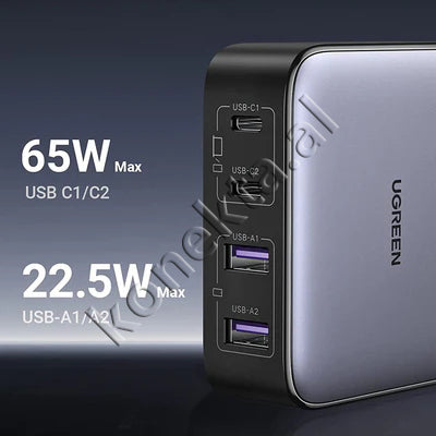 Adaptor Karikimi Fast Charger 65W 4 Ne 1 UGreen