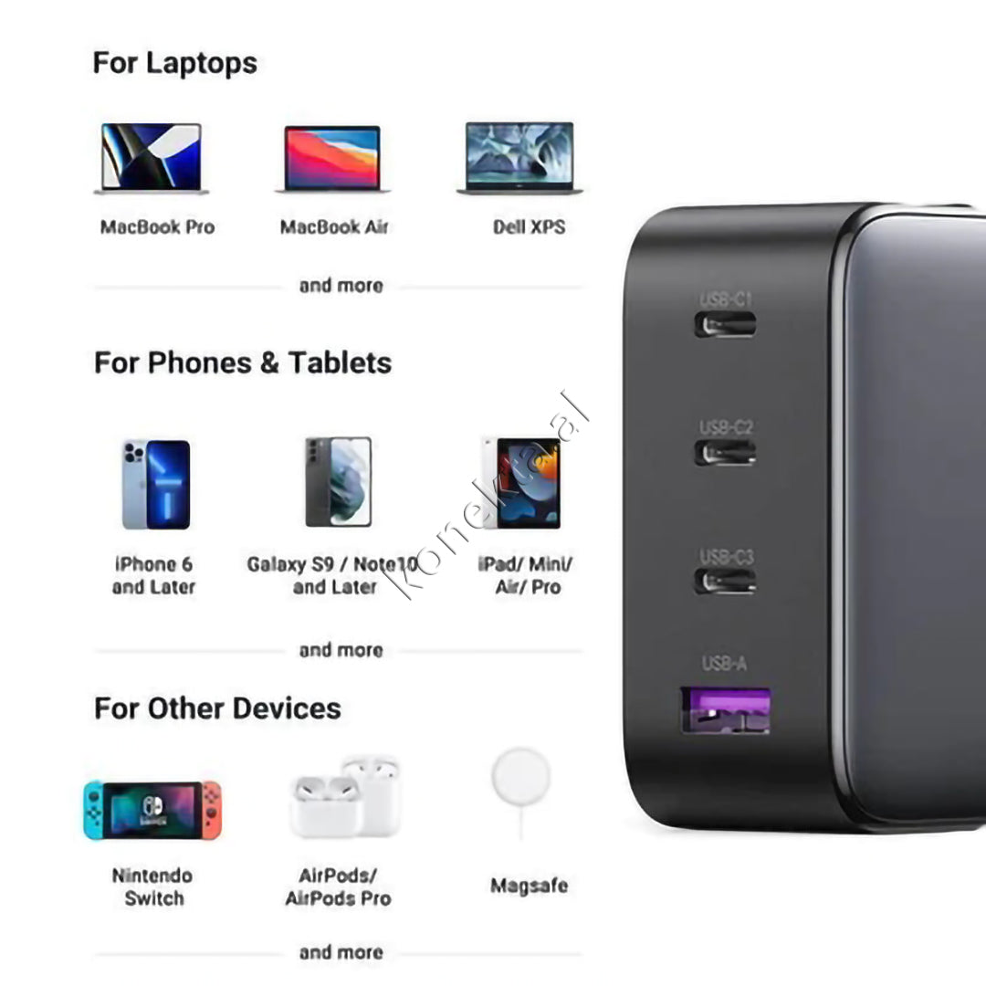 Adaptor Karikimi Fast Charger 100W 4 Ne 1 UGreen