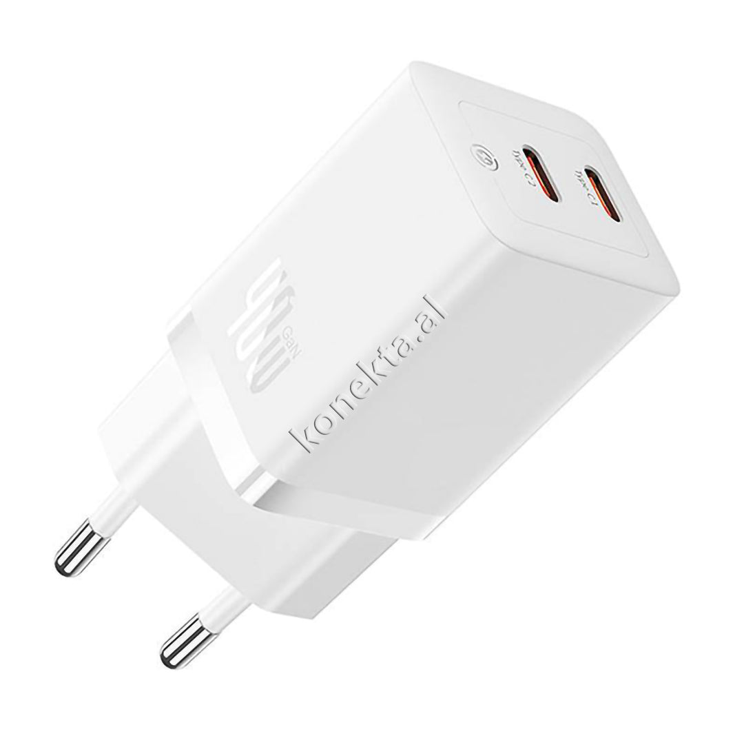Adaptor Karikimi Fast Charge Baseus 40W Me 2 Porta Type-C