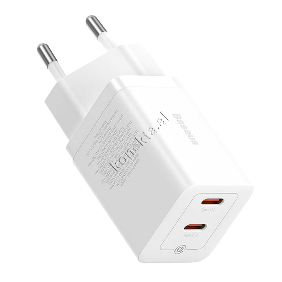 Adaptor Karikimi Fast Charge Baseus 40W Me 2 Porta Type-C