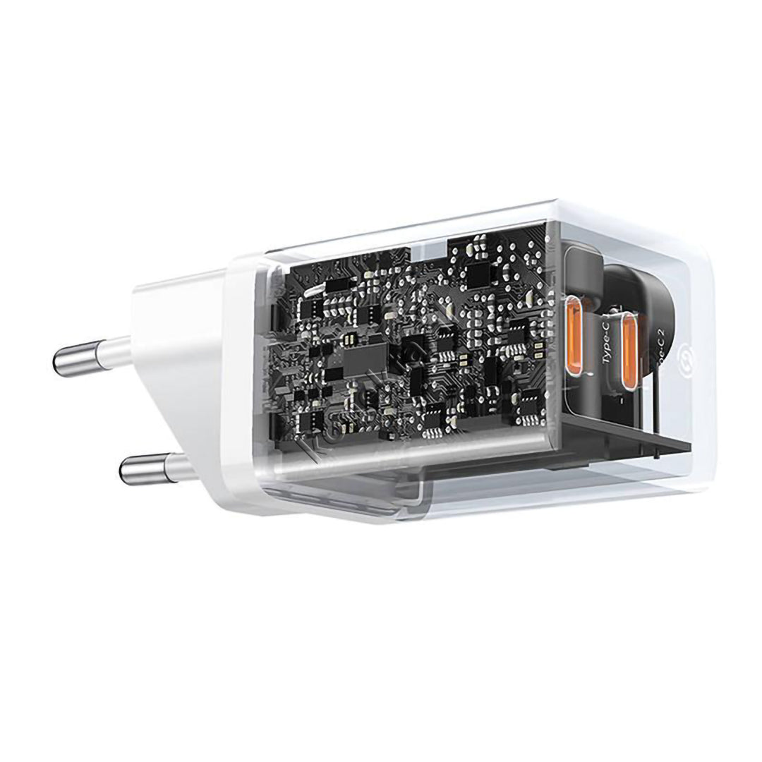 Adaptor Karikimi Fast Charge Baseus 40W Me 2 Porta Type-C
