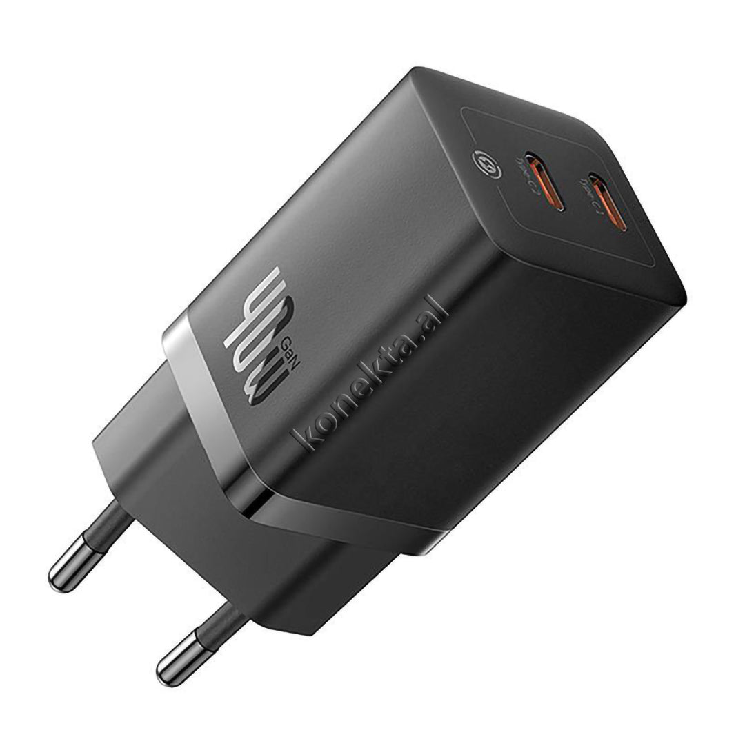 Adaptor Karikimi Fast Charge Baseus 40W Me 2 Porta Type-C
