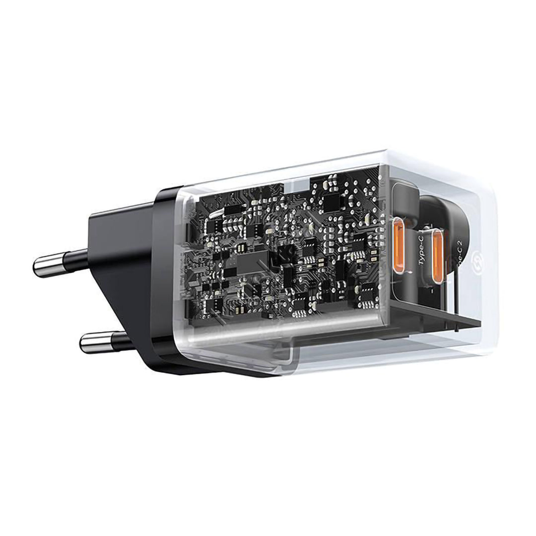 Adaptor Karikimi Fast Charge Baseus 40W Me 2 Porta Type-C