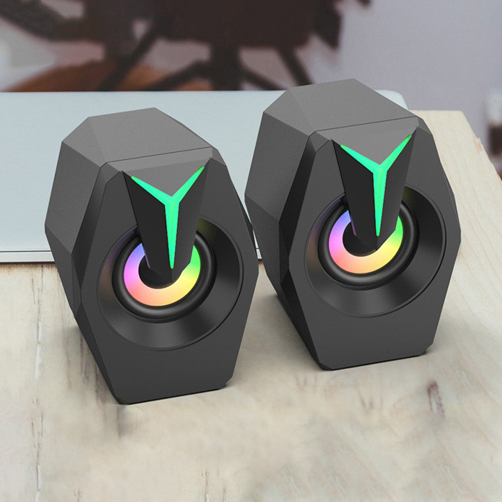 Bokse Per Kompjuter Me Aux Dhe Usb Me Llambe Multimedia Speakers