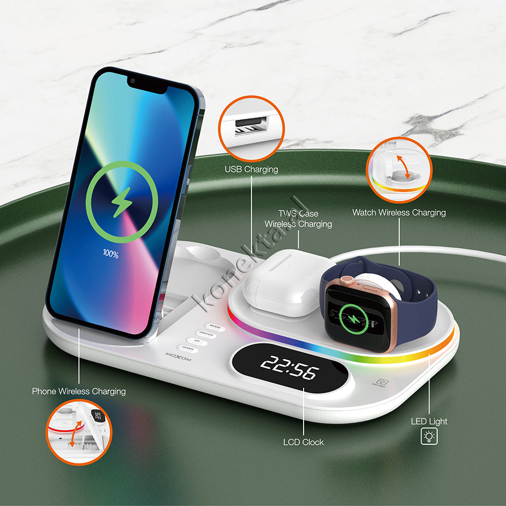 Karikues Inteligjent Wireless 4 Ne 1 Moxom Wireless Charger