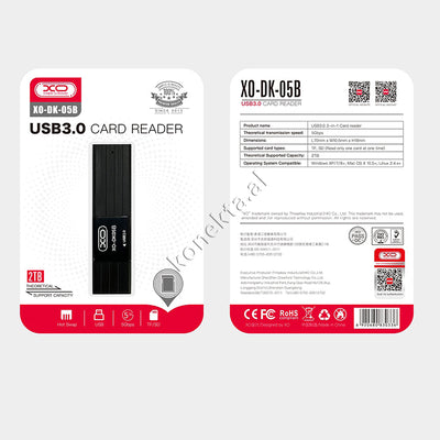 Adaptor USB 2.0 & 3.0 XO Per Karte SD Dhe MicroSD