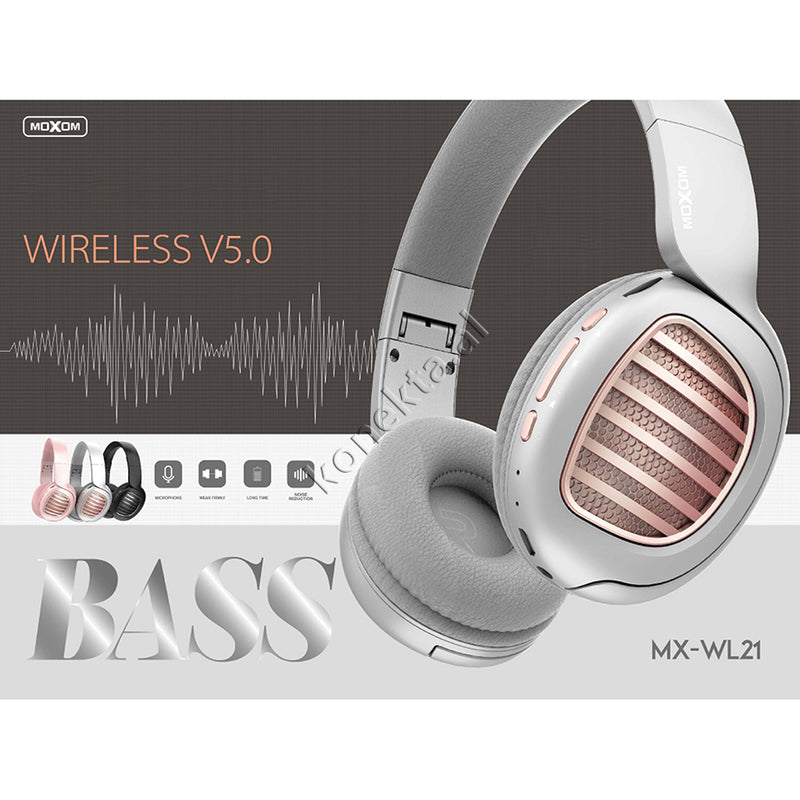 Kufje Headphones Me Super Bass Me Bluetooth V5.0 Moxom