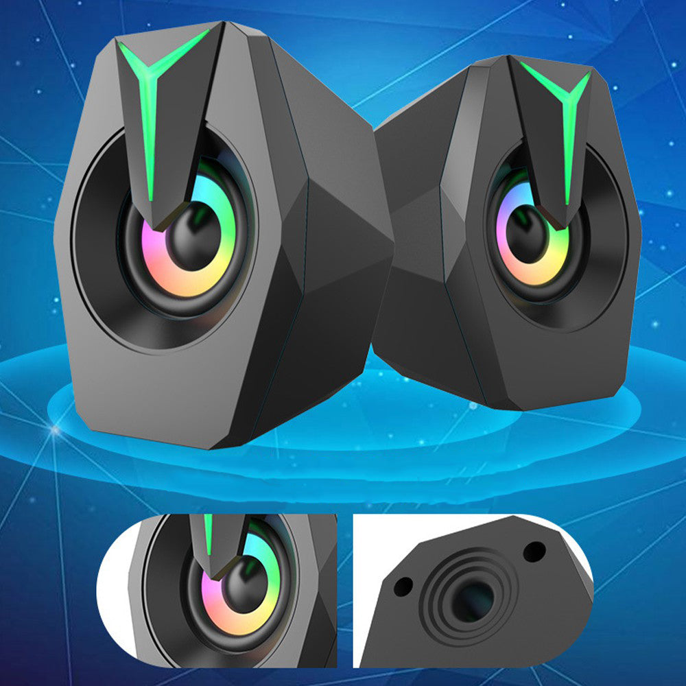 Bokse Per Kompjuter Me Aux Dhe Usb Me Llambe Multimedia Speakers