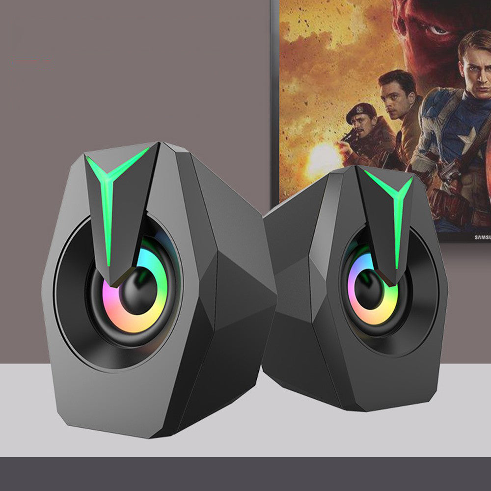 Bokse Per Kompjuter Me Aux Dhe Usb Me Llambe Multimedia Speakers