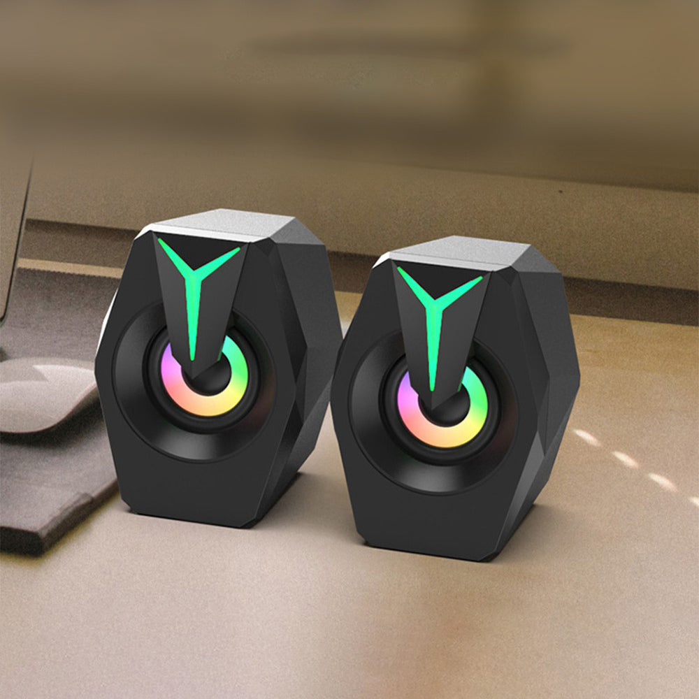 Bokse Per Kompjuter Me Aux Dhe Usb Me Llambe Multimedia Speakers