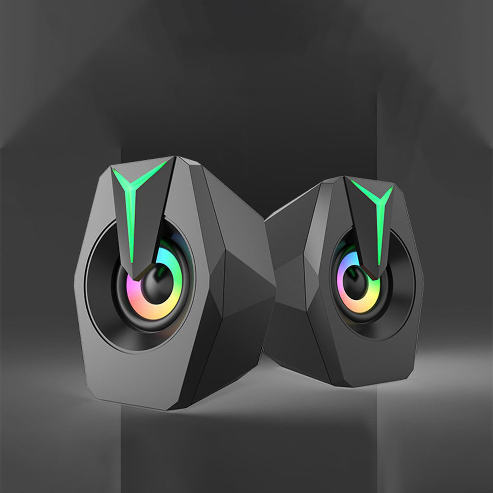 Bokse Per Kompjuter Me Aux Dhe Usb Me Llambe Multimedia Speakers