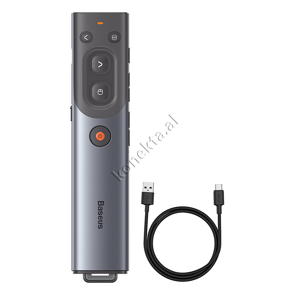 Prezantues Powerpoint PPT Wireless Orange Dot Me Lazer Te Kuq