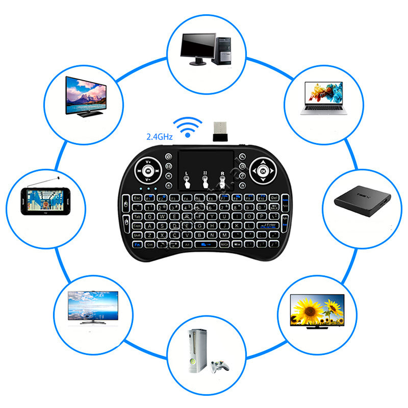 Telekomande Smart Multifunksionale Wireless I8 Me Tastiere Dhe Maus Per Smart Tv, Android Box, Pc Etj