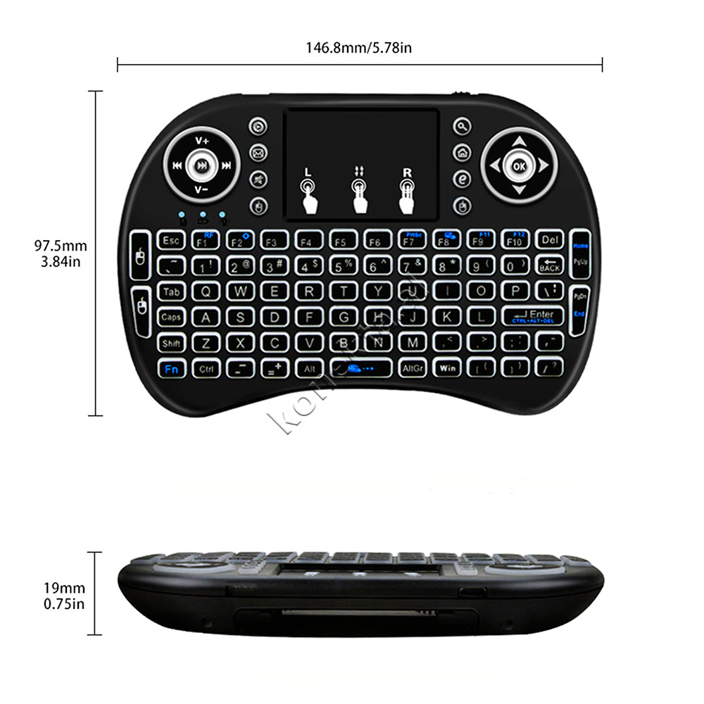 Telekomande Smart Multifunksionale Wireless I8 Me Tastiere Dhe Maus Per Smart Tv, Android Box, Pc Etj