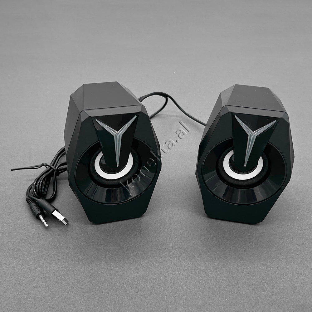 Bokse Per Kompjuter Me Aux Dhe Usb Me Llambe Multimedia Speakers