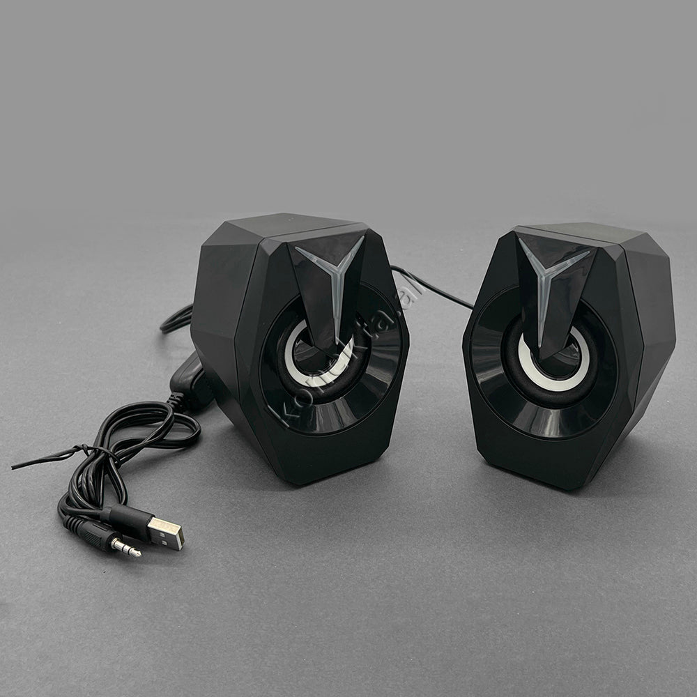 Bokse Per Kompjuter Me Aux Dhe Usb Me Llambe Multimedia Speakers