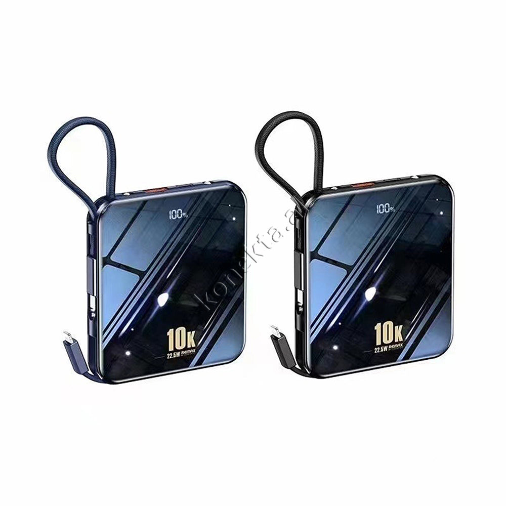 Bateri E Jashtme 22.5W Remax 10000mAh Me 2 Porta Dhe 2 Kabllo Lighting Dhe Type-C