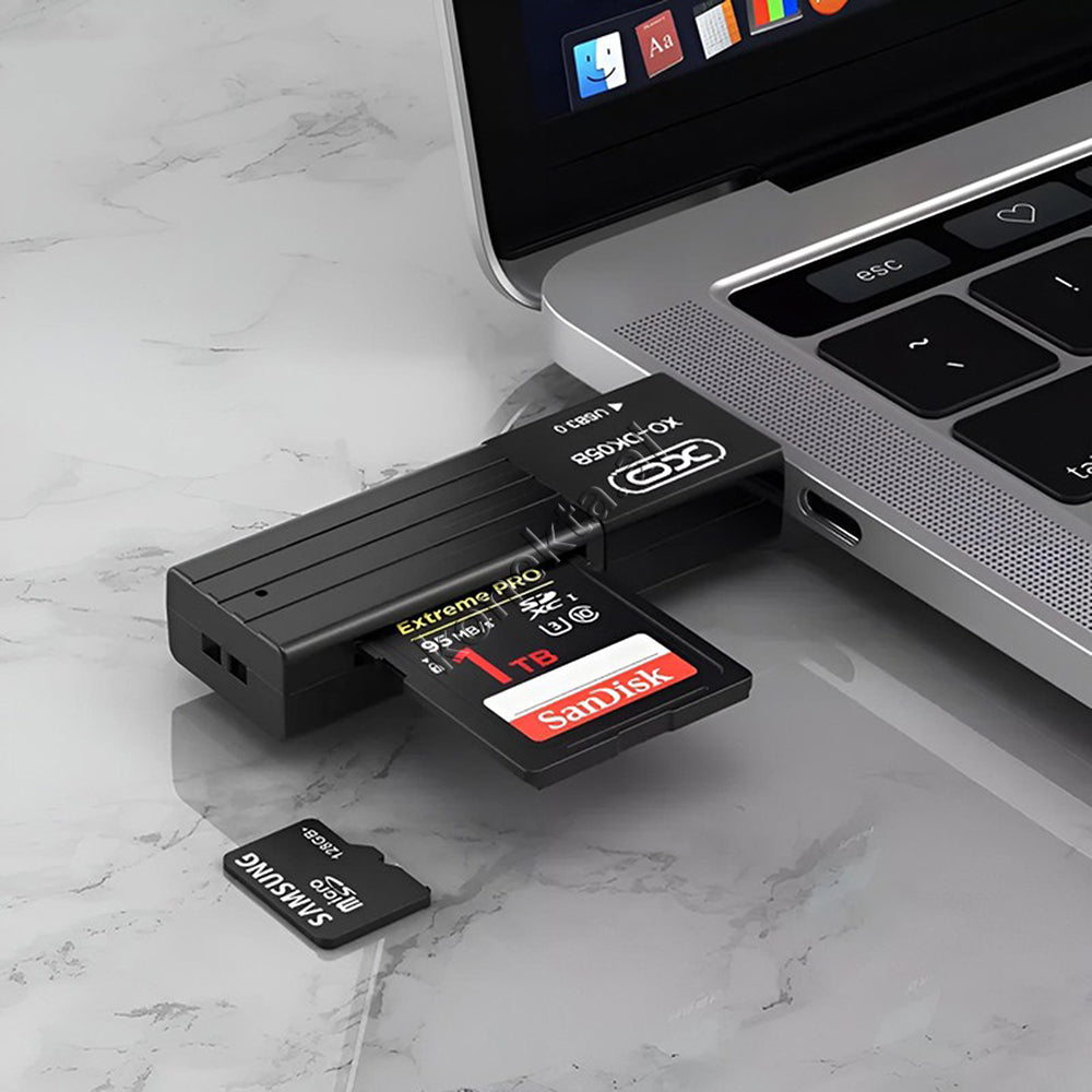 Adaptor USB 2.0 & 3.0 XO Per Karte SD Dhe MicroSD