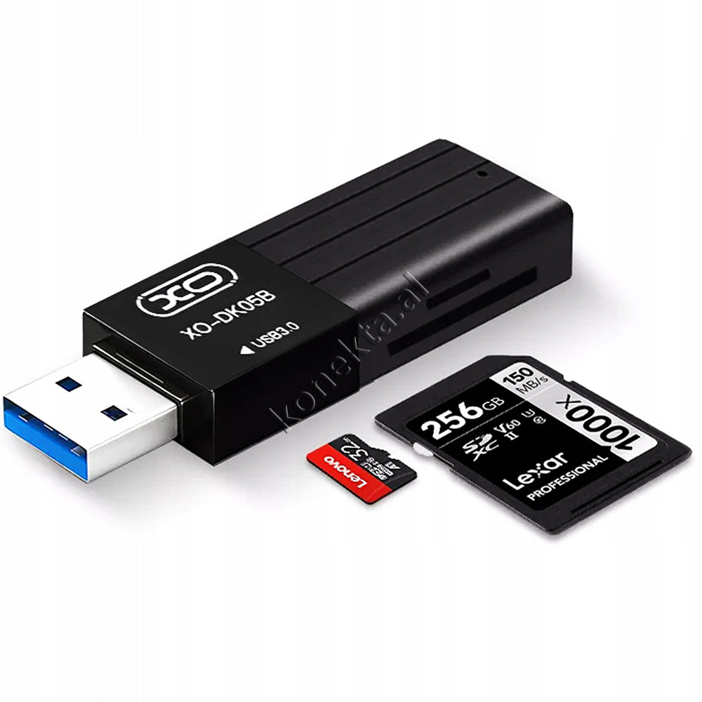 Adaptor USB 2.0 & 3.0 XO Per Karte SD Dhe MicroSD