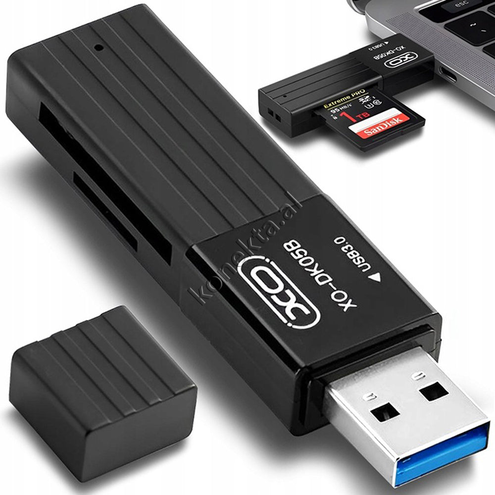 Adaptor USB 2.0 & 3.0 XO Per Karte SD Dhe MicroSD