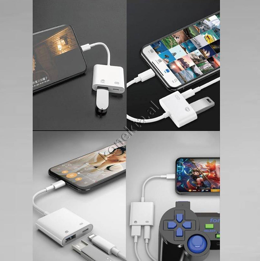 Adaptor OTG Moxom Nga Lightning Ne USB + Lightning