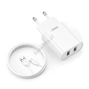 Adaptor Karikimi 2.1A me Kabell Karikimi Lightning / Micro & Type-c 1m