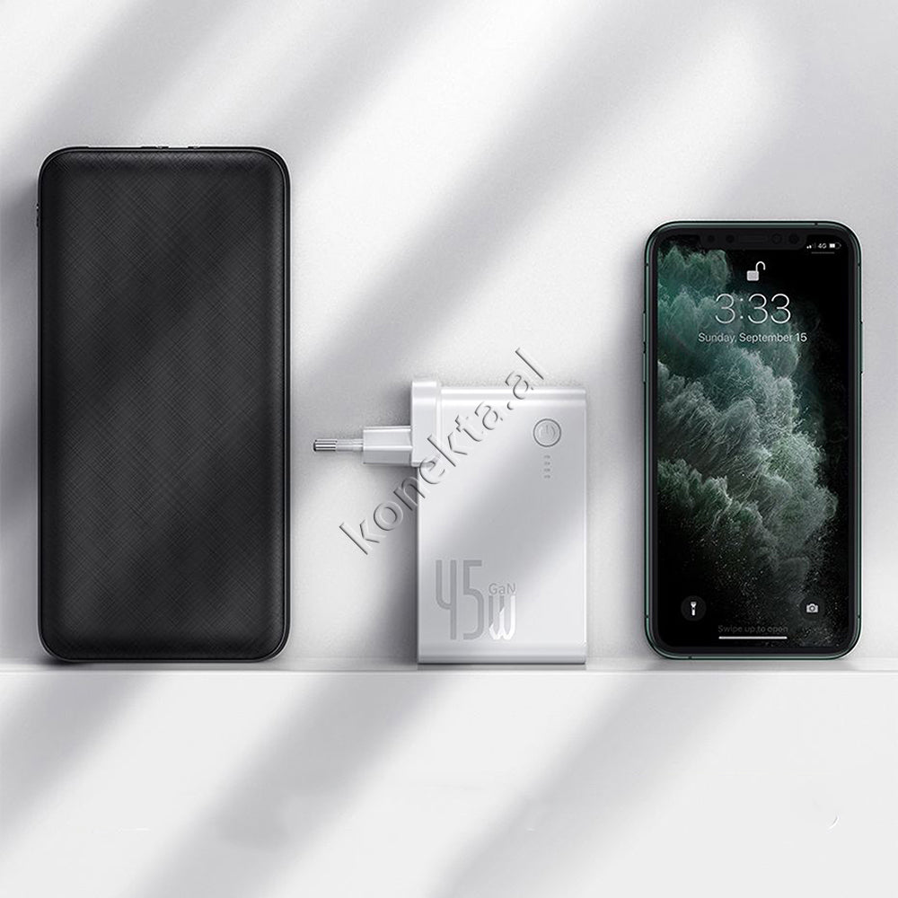 Adaptor Karikimi 2 Ne 1 Baseus 45w + Bateri E Jashtme 10000mah