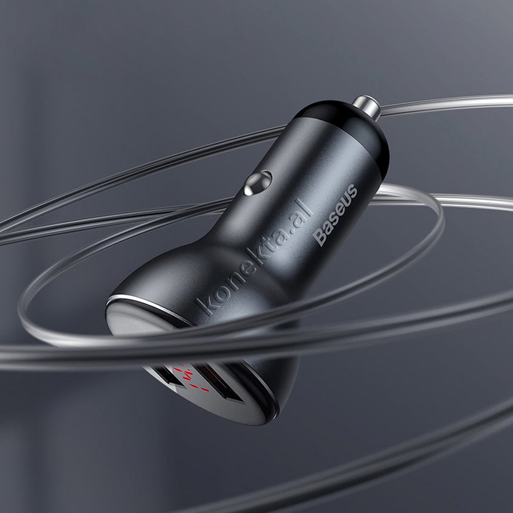 Adaptor Karikimi I Shpejte 45w Me Dy Porta Per Makine Baseus