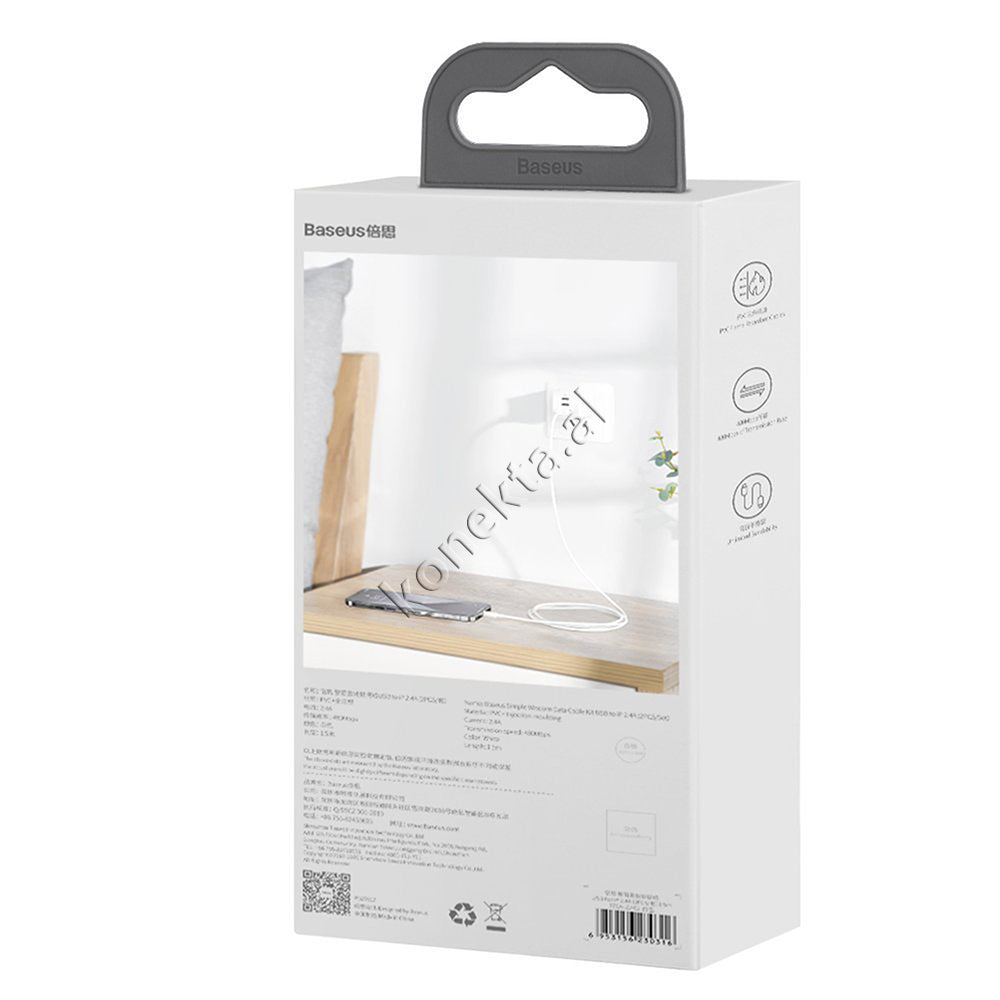 Kabell Karikimi Usb 1.5m Ne Lightning Dy Cope Baseus 2.4a