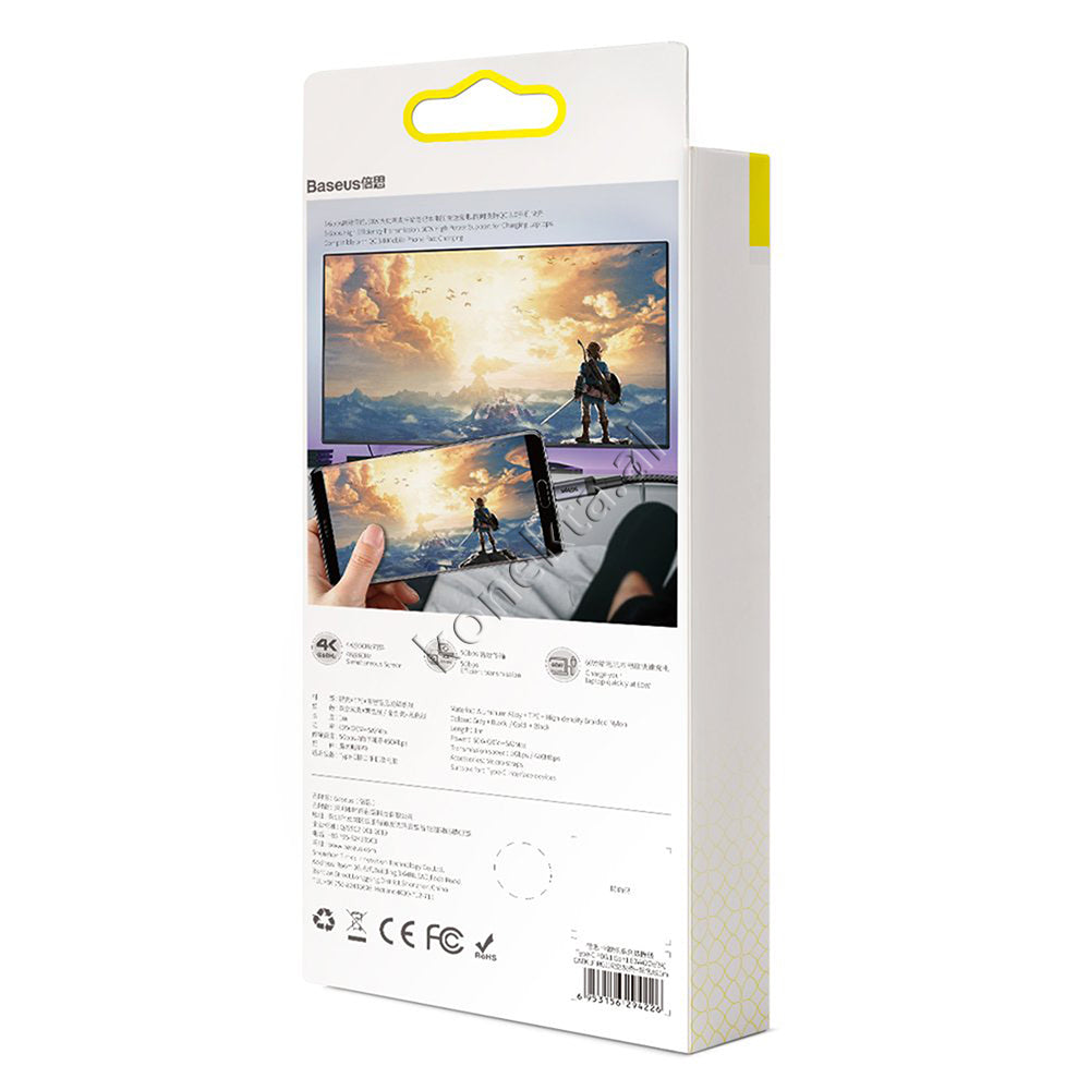 Kabell Klf 1m Type-c Pd3.1 Gen2 Baseus 100w Per Transferim Te Shpejte Te Dhenash Dhe Per Karikim