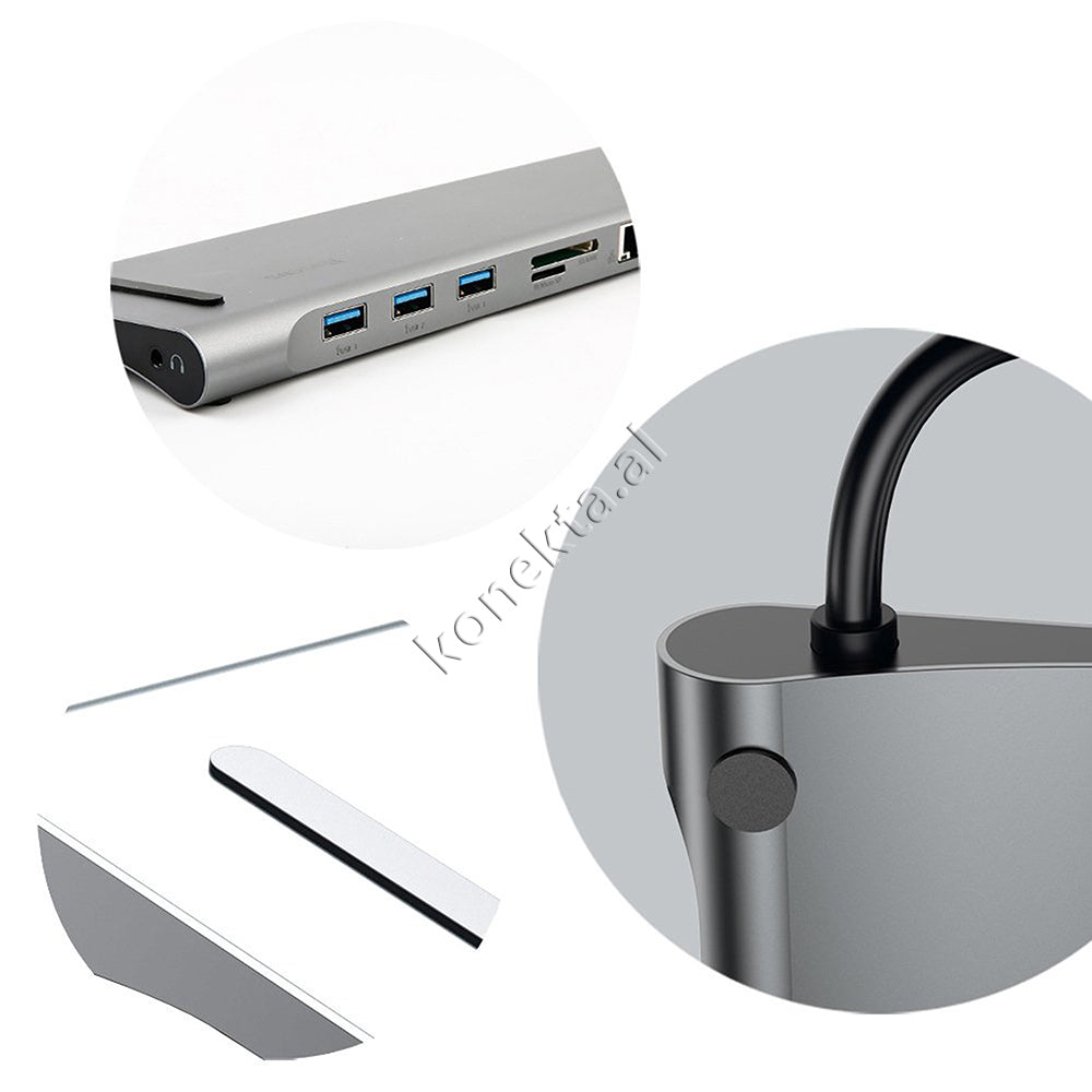 Adaptor Me Shume Porta Per Laptop Me Porte Type-c Baseus