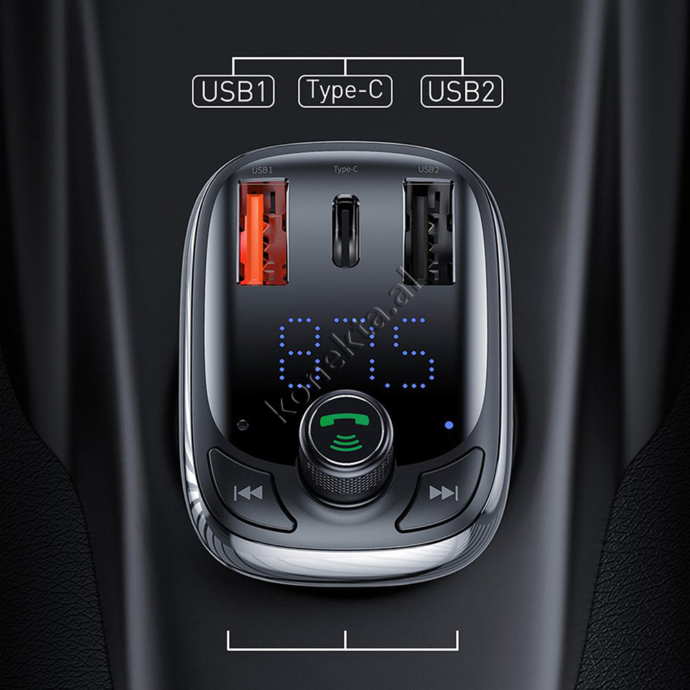 Karikues I Shpejte 36w Makine Me Mp3 Me Bluetooth Dhe Panel Digjital Baseus