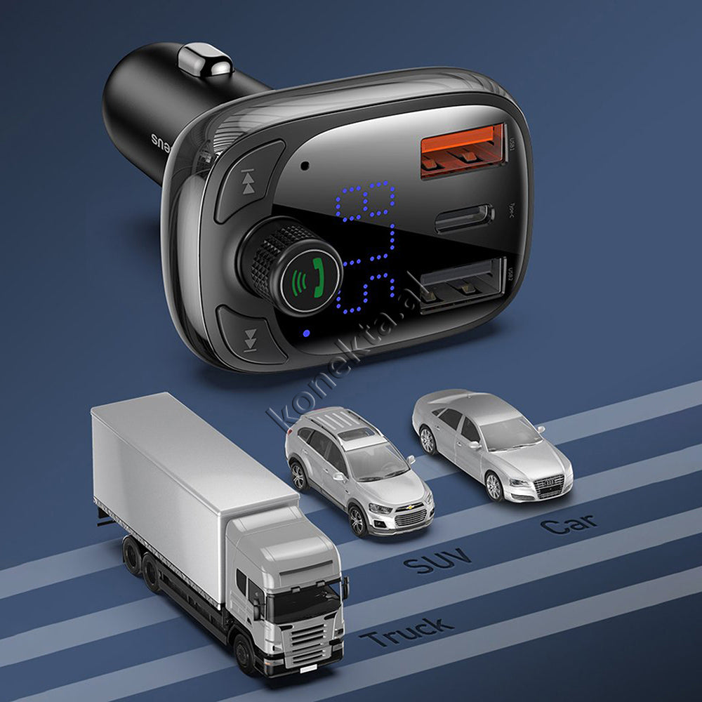 Karikues I Shpejte 36w Makine Me Mp3 Me Bluetooth Dhe Panel Digjital Baseus