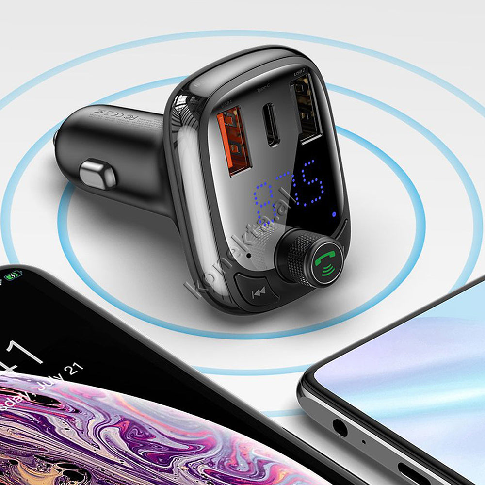 Karikues I Shpejte 36w Makine Me Mp3 Me Bluetooth Dhe Panel Digjital Baseus