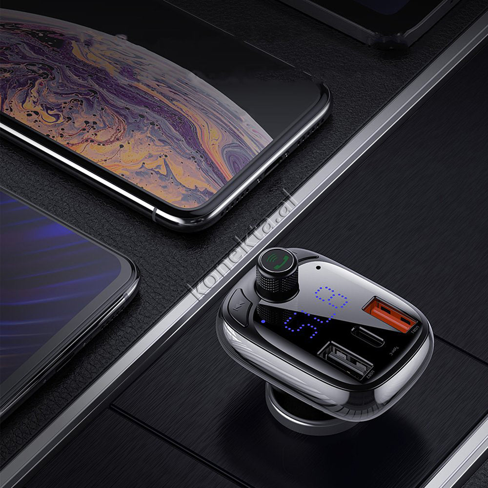 Karikues I Shpejte 36w Makine Me Mp3 Me Bluetooth Dhe Panel Digjital Baseus