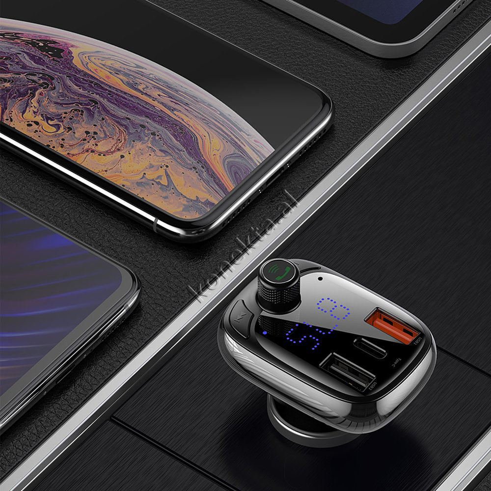 Karikues I Shpejte 36w Makine Me Mp3 Me Bluetooth Dhe Panel Digjital Baseus