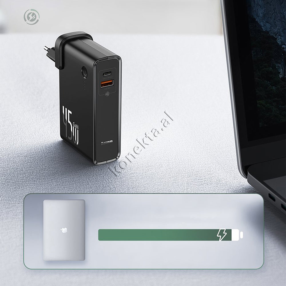 Adaptor Karikimi 2 Ne 1 Baseus 45w + Bateri E Jashtme 10000mah