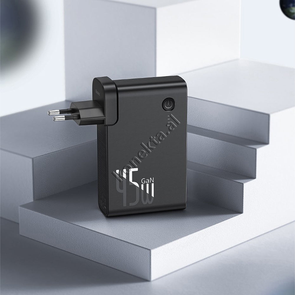 Adaptor Karikimi 2 Ne 1 Baseus 45w + Bateri E Jashtme 10000mah