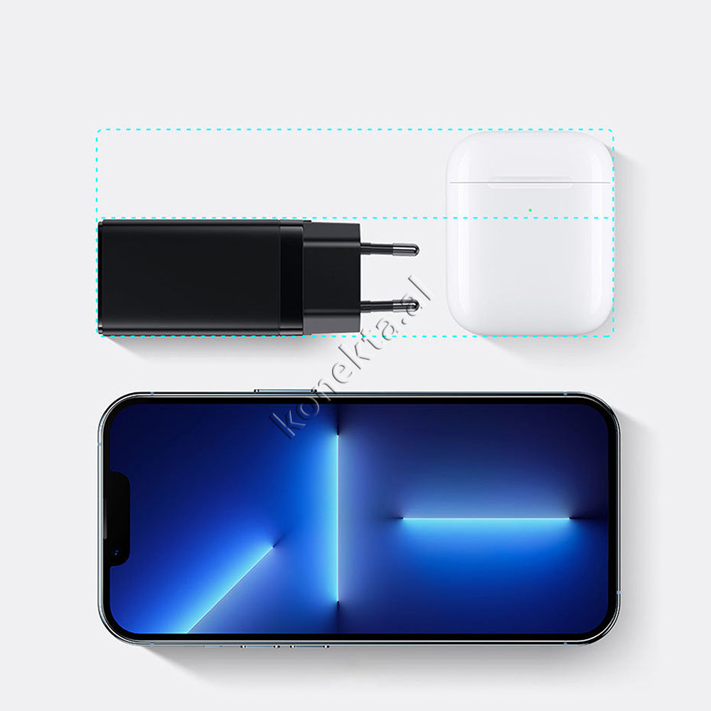 Adaptor Karikimi 65W Baseus Me 2 Porta Type-C Dhe 1 Porte USB