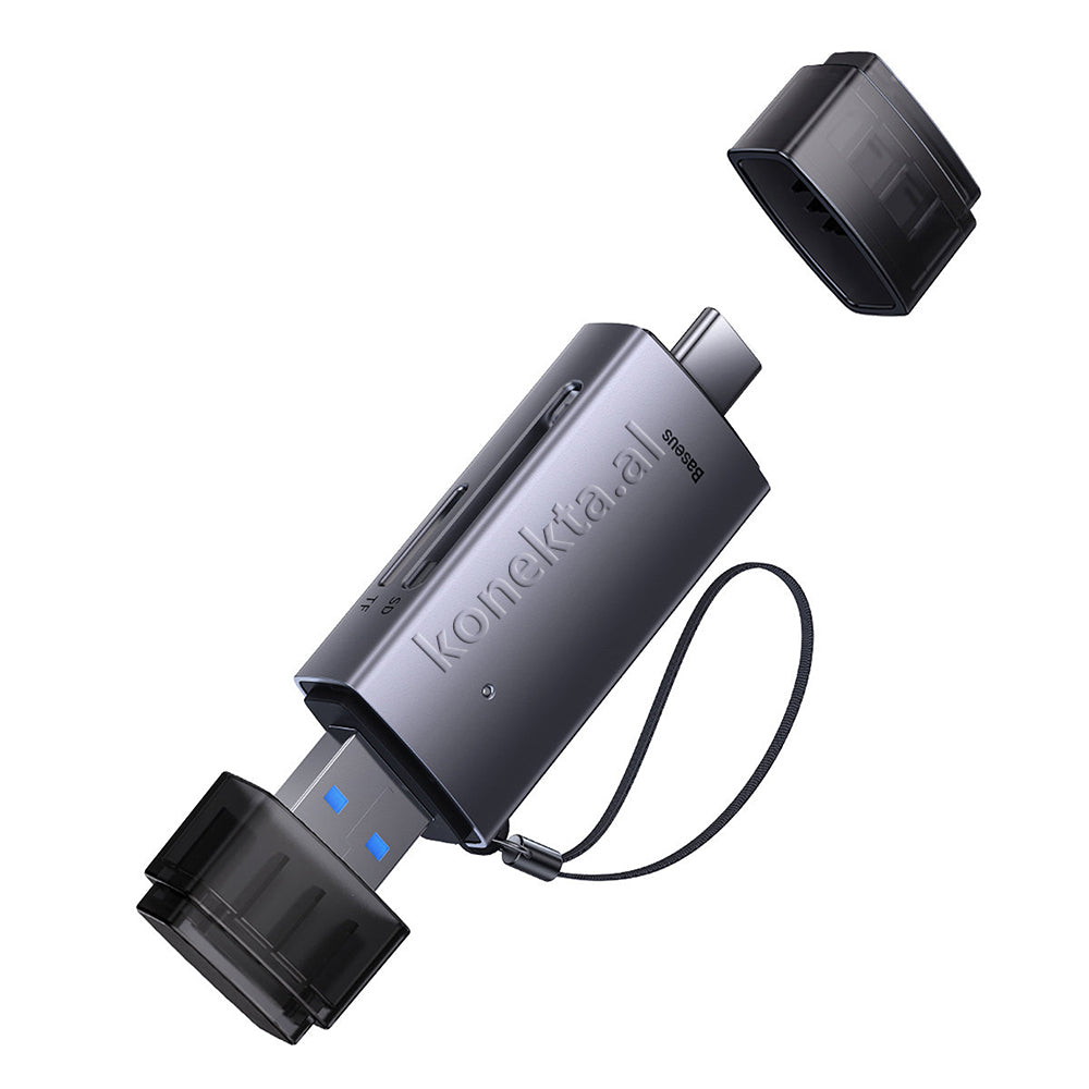Adaptor Karte SD Dhe MicroSD Me Porte Type-C Dhe USB Baseus