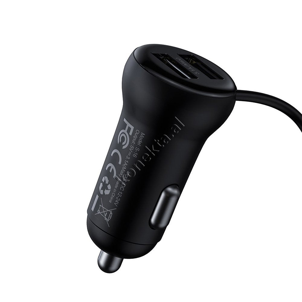 Adaptor Karikimi Dhe Mp3 Me Bluetooth Ne Forme T-je Baseus