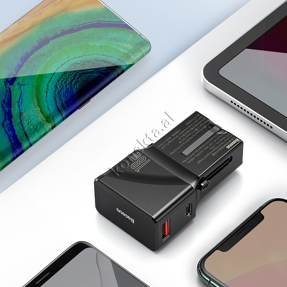 Adaptor Karikimi Universal 18w Me Karikim Te Shpejte Usb + Type-C