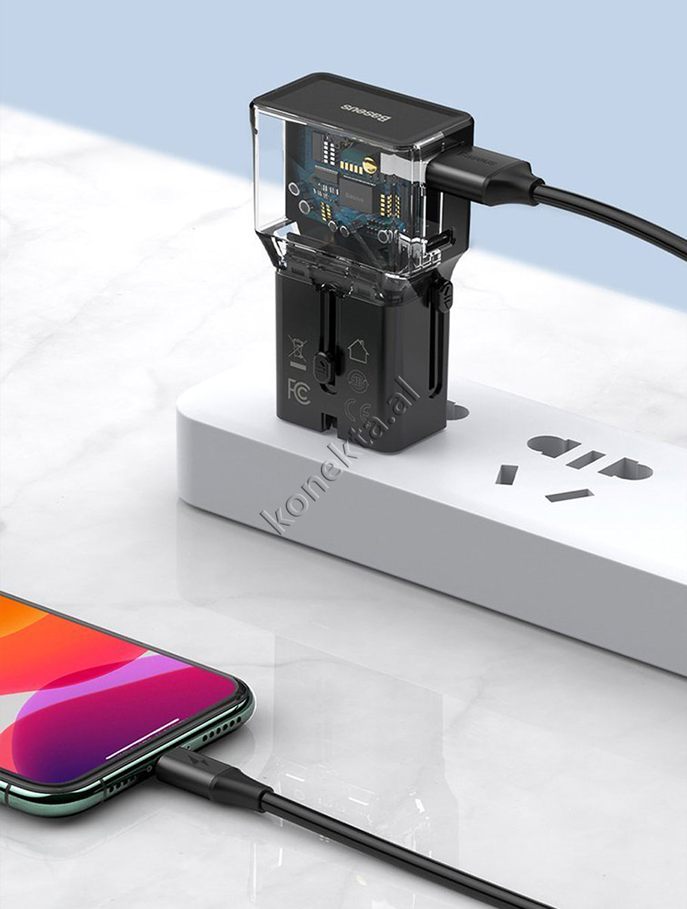 Adaptor Karikimi Universal 18w Me Karikim Te Shpejte Usb + Type-C