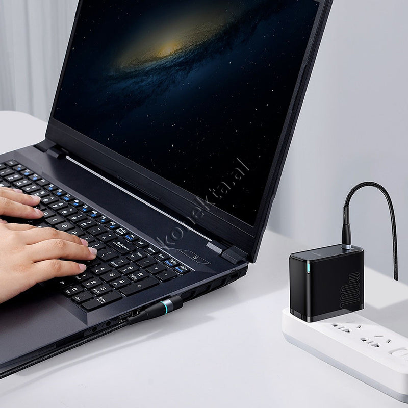 Kabell Karikimi Magnetik Type-c Per Laptop Lenovo 100w Baseus